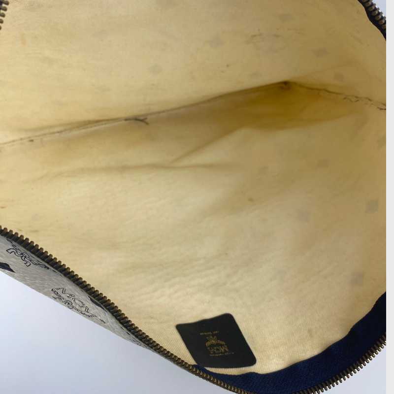 MCM Tablet Tasche Weiß Visetos