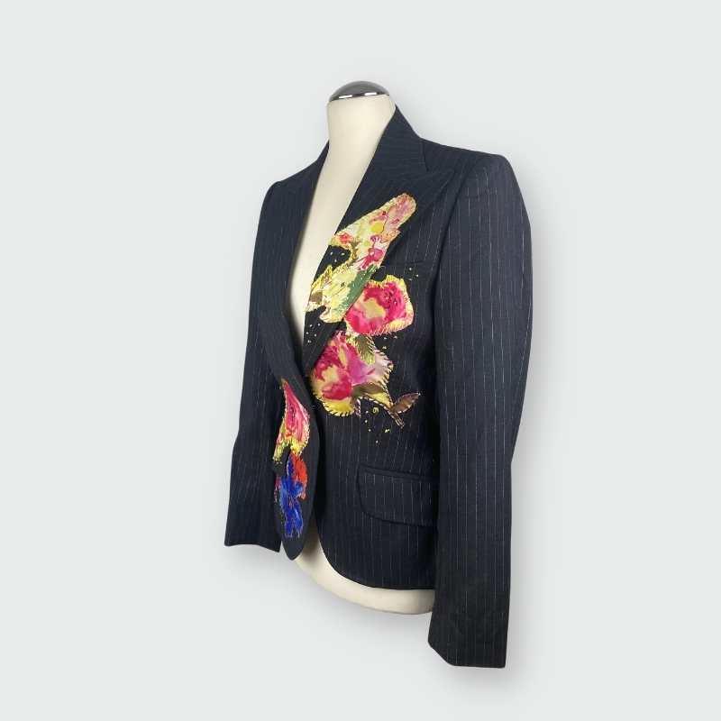 Dolce & Gabbana Blazer mit Nadelstreifen und Stick