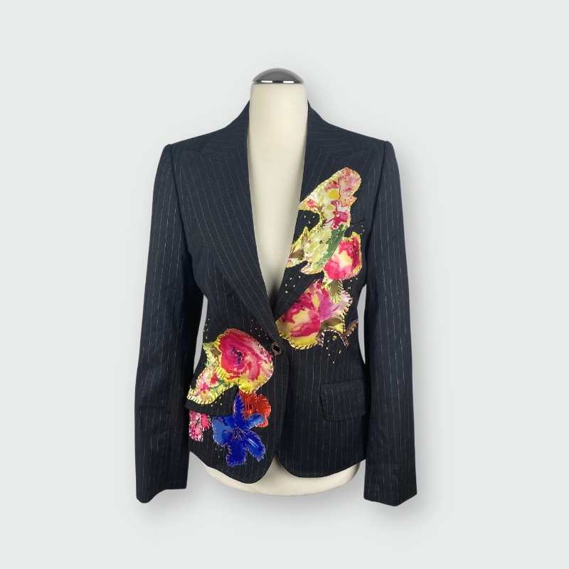 Dolce & Gabbana Blazer mit Nadelstreifen und Stick