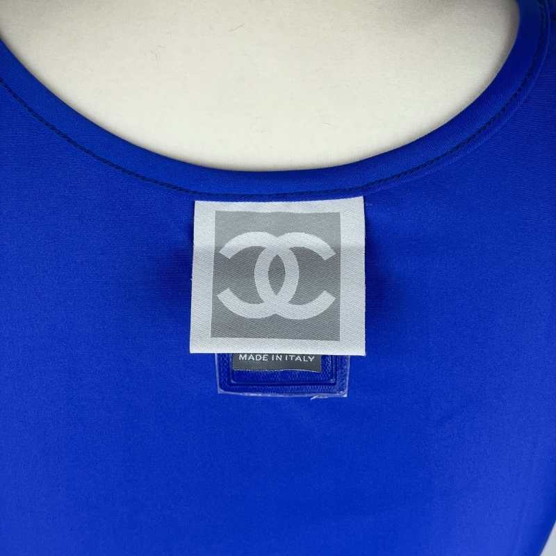 Chanel Kleid Sportlich Lila Blau