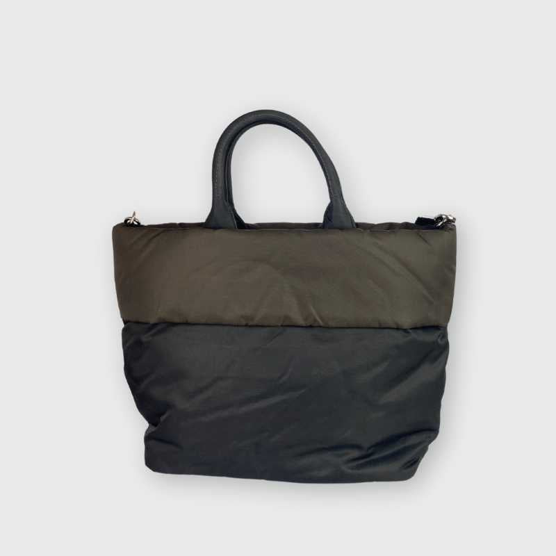 Prada Nylon Shopper Schwarz Braun