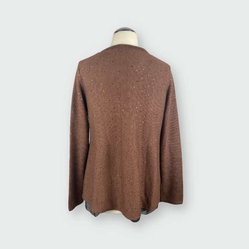 Brunello Cucinelli Kaschmirpullover mit Seideninlay