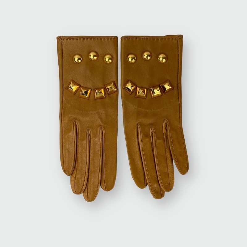 Hermès Handschuhe Leder Cognac