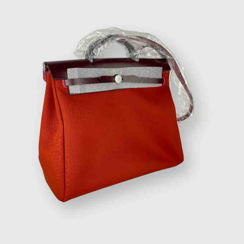 Hermès Herbag 39 Cuivre/Orange, Mécano/Rouge Sellier