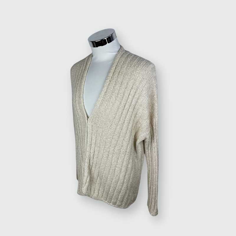 Brunello Cucinelli Strickjacke Creme mit Pailetten