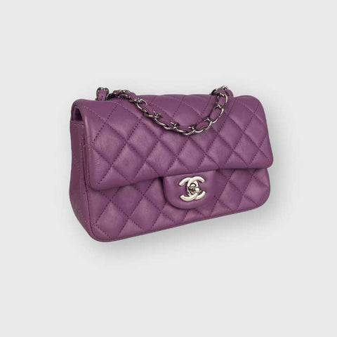 Chanel Mini Rectangular Purple Lambskin