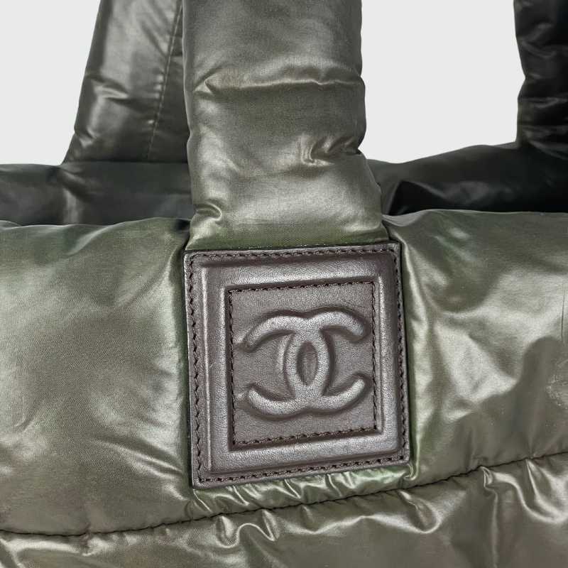 Chanel Shopper Dunkelgrün Coco Cocoon