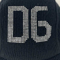 Dolce & Gabbana Strick Cap Schwarz mit glitzer DG