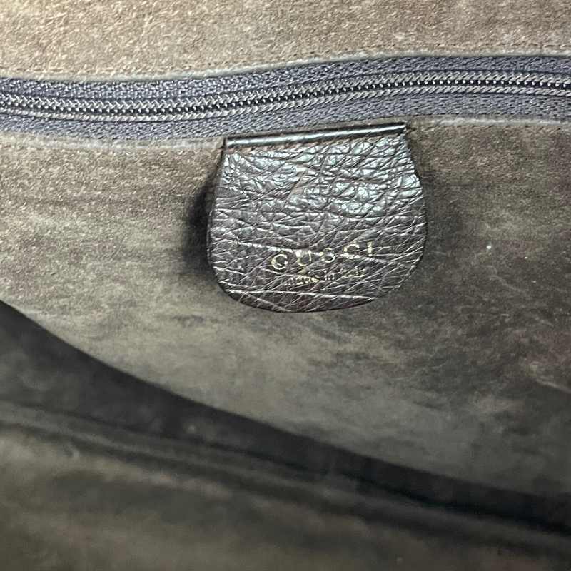 Gucci Messenger Bag Straußenleder Braun