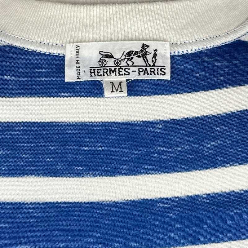 Hermès T-Shirt Blau Weiß gestreift