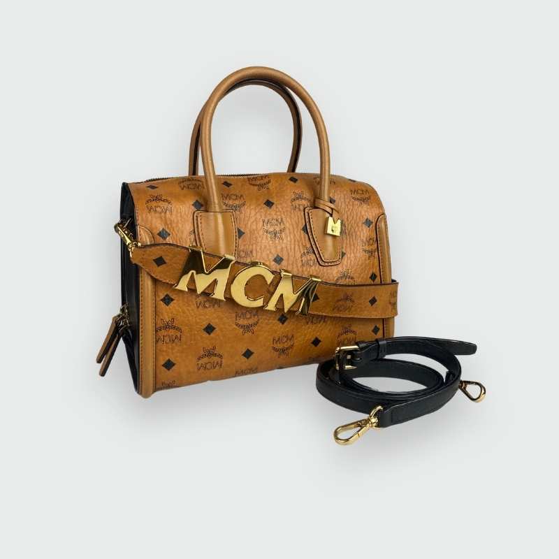 MCM Handtasche in Cognac