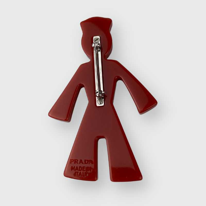 Prada Anstecker Männchen Rot