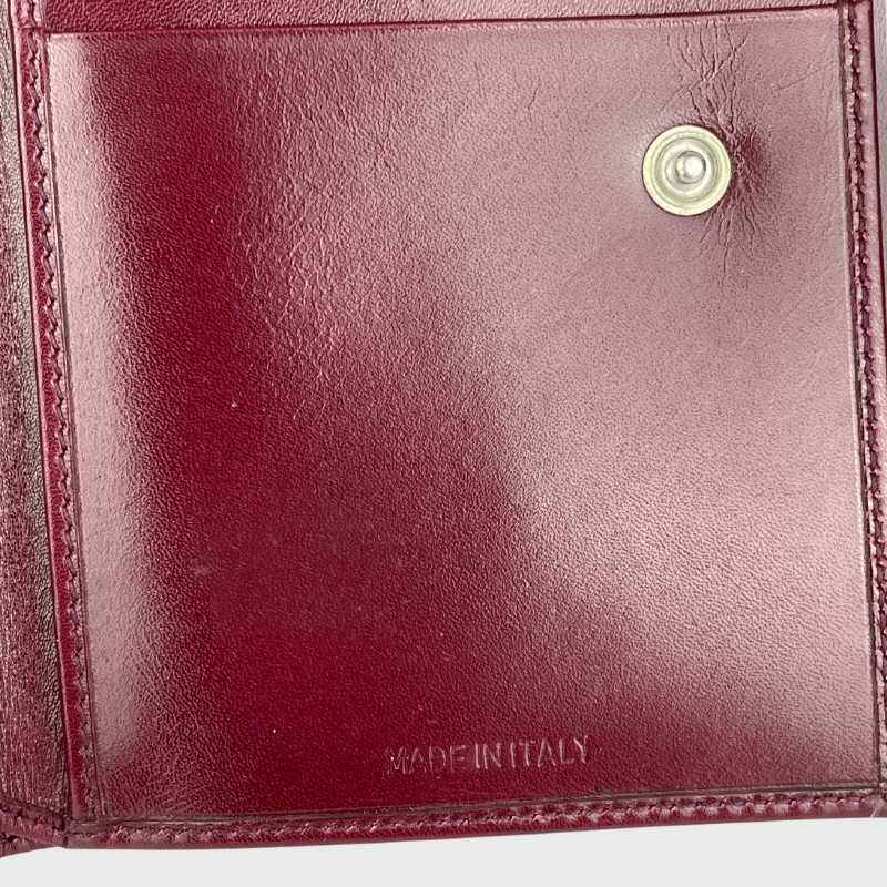 Prada Leder Geldbeutel Bordeaux