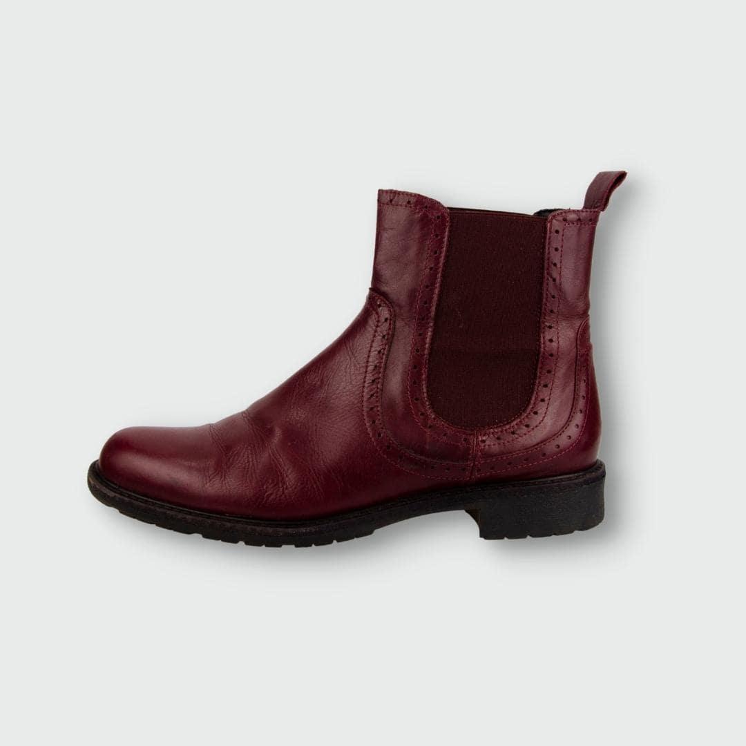 Studio Pollini Budapester Chelsea Boots in Bordeaux