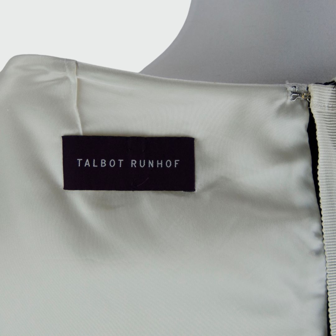 Talbot Runhof Cocktailkleid Schwarz/Weiß